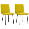 Image de Chaises à manger lot de 2 Jaune Velours