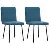 Image de Chaises à manger lot de 2 Bleu Velours