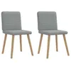Image de Lot de 2 chaise vidaxl H. 86 cm empilable non pliable interieur en bois massif gris