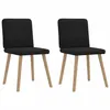 Image de Lot de 2 chaise Vidaxl en bois massif non pliable H. 86 cm interieur noir