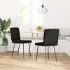 Image de Chaises à manger lot de 2 Noir Velours
