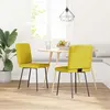 Image de Lot de 2 chaise Vidaxl H. 83 cm non empilable non pliable en plastique interieur jaune