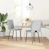 Image de Chaises à manger lot de 2 Gris clair Velours