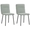 Image de vidaXL Chaises à manger lot de 2 Gris clair Velours, chaise de dîner, chaise de cuisine, chaise d'appoint, chaise, chaise de 4101209