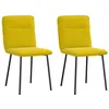 Image de Lot de 2 chaise Vidaxl en plastique non pliable interieur H. 83 cm jaune