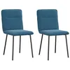 Image de Lot de 2 chaise Vidaxl H. 83 cm non pliable interieur en plastique bleu