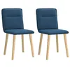 Image de Chaises à manger lot de 2 bleu tissu