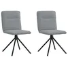 Image de Chaises à manger lot de 2 gris clair tissu