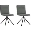 Image de Chaises à manger lot de 2 gris foncé tissu