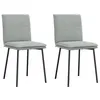 Image de Chaises à manger lot de 2 Gris clair Velours