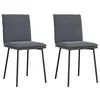 Image de Chaises à manger lot de 2 Gris foncé Velours