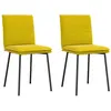 Image de Chaises à manger lot de 2 Jaune Velours