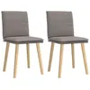 Image de Lot de 2 chaise Vidaxl en bois massif non pliable H. 86 cm interieur marron