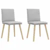 Image de Chaises à manger lot de 2 gris nuage tissu