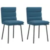 Image de Chaises à manger lot de 2 Bleu Velours