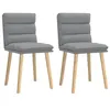 Image de Chaises à manger lot de 2 gris clair tissu