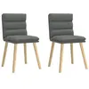 Image de vidaXL Chaises à manger lot de 2 gris foncé tissu, chaise, chaise de salon, chaise d'accent, chaise de cuisine, siège de 4101294