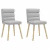 Image de Chaises à manger lot de 2 gris nuage tissu