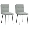 Image de Chaises à manger lot de 2 Gris clair Velours