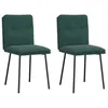 Image de vidaXL Chaises à manger lot de 2 Vert foncé Velours, chaise, chaise de salon, chaise d'accent, chaise de cuisine, siège de 4101311