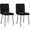 Image de Chaises à manger lot de 2 Noir Velours