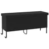 Image de vidaXL Boîte de rangement de jardin et roues noir résine tressée, boîte de rangement d'extérieur, rangement de coussins de 4103831