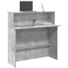 Image de Bureau de réception gris béton 100x50x103,5cm bois d ingénierie