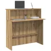 Image de Bureau réception chêne artisanal 100x50x103,5cm bois ingénierie