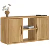 Image de vidaXL Meuble TV ODDA 79x24x40,5 cm bois massif pin, support TV, buffet TV, meuble multimédia, banc TV, meuble hifi, centre 4103603
