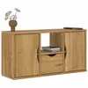 Image de vidaXL Meuble TV avec tiroir ODDA 79x24x40,5 cm bois massif pin, support TV, buffet TV, meuble multimédia, banc TV, meuble 4103605