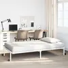 Image de vidaXL Cadre de lit sans matelas pliable blanc 90x190 cm acier, cadre de lit en métal, cadre de lit pliable, sommier, cadre 4103966