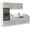Image de Ensemble de meubles de salle de bain 7 pcs Lyon gris béton