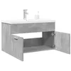 Image de vidaXL Armoire lavabo de salle de bain avec bassin intégré gris béton, placard lavabo de salle de bain, meuble de salle de 3324859