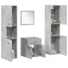 Image de vidaXL Ensemble de meubles de salle de bain 4 pcs gris béton, armoire de salle de bain, placard de salle de bain, meuble de 3324873