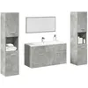 Image de Ensemble de meubles de salle de bain 4 pcs gris béton