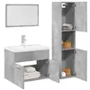 Image de Ensemble de meubles de salle de bain 4 pcs gris béton