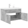 Image de Armoire lavabo de salle de bain avec bassin intégré et robinet