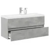 Image de Ensemble de meubles de salle de bain 2 pcs gris béton