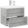 Image de vidaXL Ensemble de meubles de salle de bain 2 pcs gris béton, armoire de salle de bain, meuble de salle de bain, meuble de 3324920