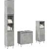 Image de Vidaxl 3-Cz. Ensemble de Meubles de Salle de Bain, Gris Béton