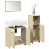 Image de vidaXL Ensemble de meubles de salle de bain 3 pcs chêne sonoma, armoire de rangement de salle de bain, placard de salle de 3324972
