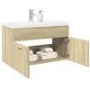 Image de vidaXL Armoire lavabo de salle de bain et bassin intégré chêne sonoma 3324984