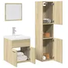 Image de vidaXL Ensemble de meubles de salle de bain 3 pcs chêne sonoma, armoire de salle de bain, placard de salle de bain, meuble 3324992