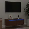 Image de Meuble TV avec lumières LED chêne marron 75x35,5x25 cm