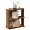 Image de vidaXL Bibliothèque à 3 niveaux vieux bois 60x30x60 cm bois ingénierie, étagère, étagère à livres, étagère de rangement, 860254