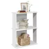Image de Bibliothèque à 3 niveaux blanc 60x30x80 cm bois d ingénierie