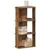 Image de vidaXL Bibliothèque à 3 niveaux vieux bois 60x30x120cm bois ingénierie, étagère, étagère à livres, étagère de rangement, 860272