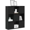 Image de Bibliothèque chêne noir 89x24x101,5 cm bois d ingénierie