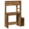 Image de Bureau vidaXL avec étagères Vieux bois 100x45x140 cm Bois d'ingénierie 860443