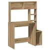 Image de Bureau vidaXL avec étagères Chêne artisanal Bois d'ingénierie 860444